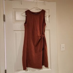 Cable & Gauge Orange Sleeveless Sheath Mini Dress